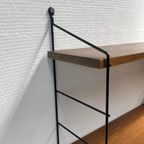 Dubbel Vintage Wandrek Met 3 Zijpanelen En 6 Houten Planken thumbnail 8