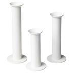 Set Kandelaars Ikea Design Hagberg 80S - Nieuw In Doos - Wit Metaal Cylinder Vorm thumbnail 2