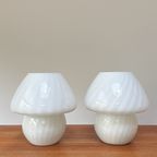 Mushroom Swirl Lampen Van Opaline Glas thumbnail 9