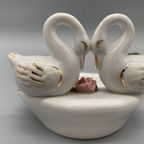 Vintage Kitsch Zeepbakje Zwanen thumbnail 6
