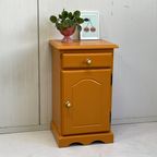 Nachtkastje Dark Orange Restyle & Porselein Knop thumbnail 2