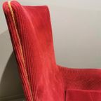 Vintage Deens Boudoir Fauteuil Met Hocker thumbnail 6