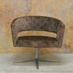 Als Nieuw! Bruine Stoffen Montis Turner Design Draaifauteuil thumbnail 2