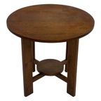 Art Deco Plantentafeltje Bijzettafeltje Eikenhouten Jaren 50 thumbnail 8