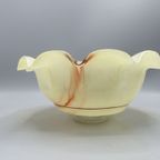 Art Deco Lampenkap, Beige - Rrod Bruin Met Marmermotief, Jaren 30 - Frankrijk thumbnail 10