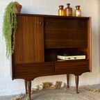 Retro Vintage Mid-century Dressoir,high-board,barkast thumbnail 3