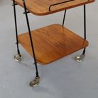 Danish Serving Trolley In Teak, 1960S thumbnail 7