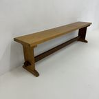 Vintage Solid Wooden Bench , 1970’S thumbnail 17