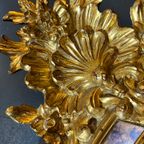 Vintage Design Spiegel Deknudt Goud Schelp Florale Ornamenten thumbnail 6