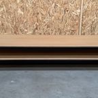 Salontafel Met Licht Eiken Met Zwart Metalen Frame (zware Uitvoering. thumbnail 4