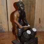 Teakhouten Trommelaar Uit Ghana thumbnail 2