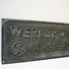 Bronzen Naamplaat Werkspoor N.V. Amsterdam Uit De Jaren 50 - 60 thumbnail 2