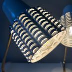 2x Vintage Tafel- Of Nachtlampjes Van Wit Metaal, Messing thumbnail 7