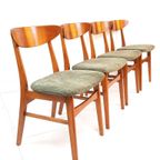 4 Vintage Deense Stoelen Nieuw Gestoffeerd thumbnail 5