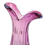 Italiaanse Vaas Bullicante Murano Glas Paars Blauw 28cm thumbnail 6