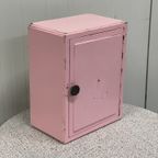 Roze Brocante Medicijnkastje Wandkastje Vintage thumbnail 4
