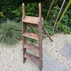 Frans Vintage Houten Trapje , Plantenstandaard Decoratie thumbnail 12