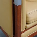 Prachtige Art Deco Schuitema Design Fauteuil In Geel Leer Met Een Hoge Rug Uit De Decoforma Serie thumbnail 12