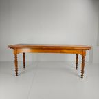 Elegant 20th Century French Cherrywood Extending Dining Table thumbnail 2