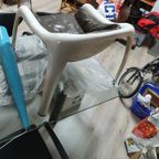 Very Rare Inside/outside Polyester Lounge Chair With Leather Upholstery 1960s thumbnail 8