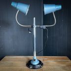 Twee Koppige Industriële Bureaulamp – Jaren 70 thumbnail 4