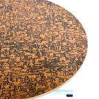 Ronde Eettafel Met Koperen Blad 'driebergen' Vintage thumbnail 5