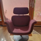 Artifort Grand Tulip Fauteuil, Pierre Paulin (kleur: Aubergine) thumbnail 3