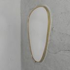 Asymmetrische Vintage Spiegel Met Gouden Rand, Jaren 60 thumbnail 3