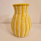50's Stijl Sisal Vaas Retro Vaas Vintage Vaas thumbnail 3