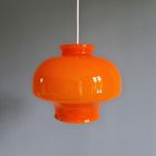 Vintage Oranje Opaline Hanglamp, Jaren 60-70 thumbnail 2