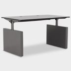 Ahrend 500 Bureau, Grijs Blad, 140 X 80 Cm, Antraciet Hoogte Instelbaar Onderstel thumbnail 2