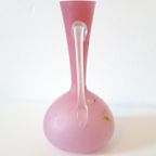 Vintage Glazen Vaasje Roze Vaas Italiaans Of Frans thumbnail 3