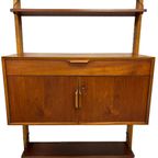 Vintage Wandmeubel Wandkast Teak Fineer Simpla Vrijstaand Ja thumbnail 14