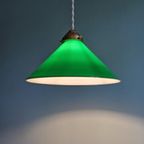 Art Deco Hanglamp In Kegelgroen Opaline, 1920-30 thumbnail 4