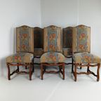 Beech Os De Mouton Tapestry Chairs (Set Of 6) thumbnail 2