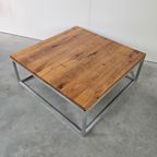 Salontafel, Wagondeur Eiken, Aluminium Frame thumbnail 9