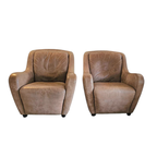2 X Natuzzi Lounge Chairs / Leather / 1980s thumbnail 7