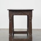 Antieke Engelse Side Table/haltafel Uit Begin 18e Eeuw Met Prachtige Details In Het Houtsnijwerk thumbnail 4