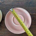 Boch Vintage Koffiekopjes Met Schotels – Roze & Geel (set Van 7) thumbnail 6
