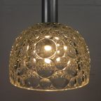 Vintage Hanglamp Met Glazen Kap Met Bubbelpatroon, Jaren 60 thumbnail 11