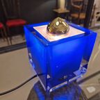 Nachtmann Leuchten Glass Cube Lamp, Blue thumbnail 2