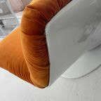 Vintage Space Age Fiberglass Fauteuil Opnieuw Bekleed thumbnail 5