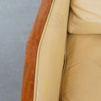 Prachtige Art Deco Schuitema Design Fauteuil In Geel Leer Met Een Hoge Rug Uit De Decoforma Serie thumbnail 8