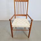 Vintage Postmodern Stoel Keper Banden Hout Italy Design ‘80 thumbnail 7