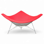 Early Model Vintage Coconut Chair By George Nelson For Herman Miller Fiberglass Shell thumbnail 2