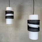 2x Vintage Opaline Design Hanglampen thumbnail 4