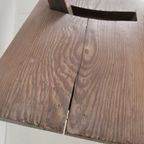 Victoriaanse Spoorwegbank Hout – Zeldzaam Ontwerp Met Omkeerbare Rugleuning thumbnail 2