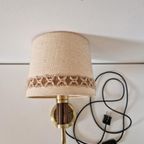 Vintage Wandlamp Messing Bamboe Lamp Jaren 70 Wandlampje thumbnail 9