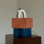 Bijzondere Memphis Tafellamp In De Stijl Van Sottsass thumbnail 11