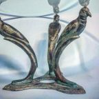 Bonzen Salontafel, Peacock. Hollywood Regency Tafel. Vintage thumbnail 6